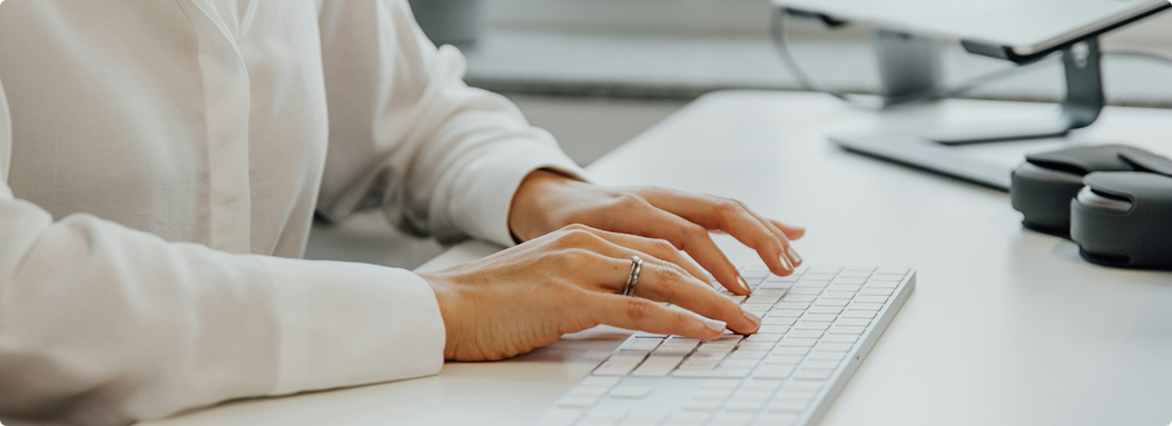 Person working at desk
